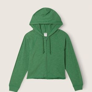 PINK VICTORIA’S SECRET SUMMER LOUNGE COTTON ZIP-UP HOODIE M